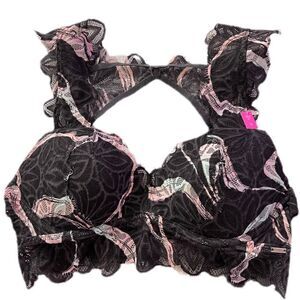Victorias Secret Pink date push up padded bralette bra multicolor Small